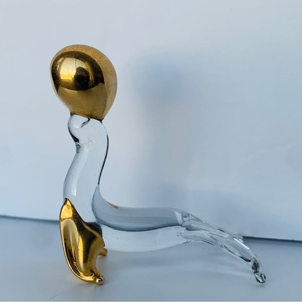 Studio Art Glass Sea Lion Figurine